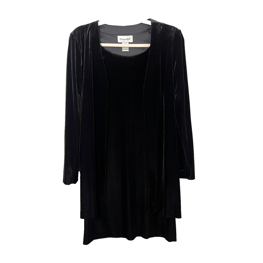 Neutral Velour Dress 4P Witchy Minimalist Festive Holiday Christmas Preppy Retro